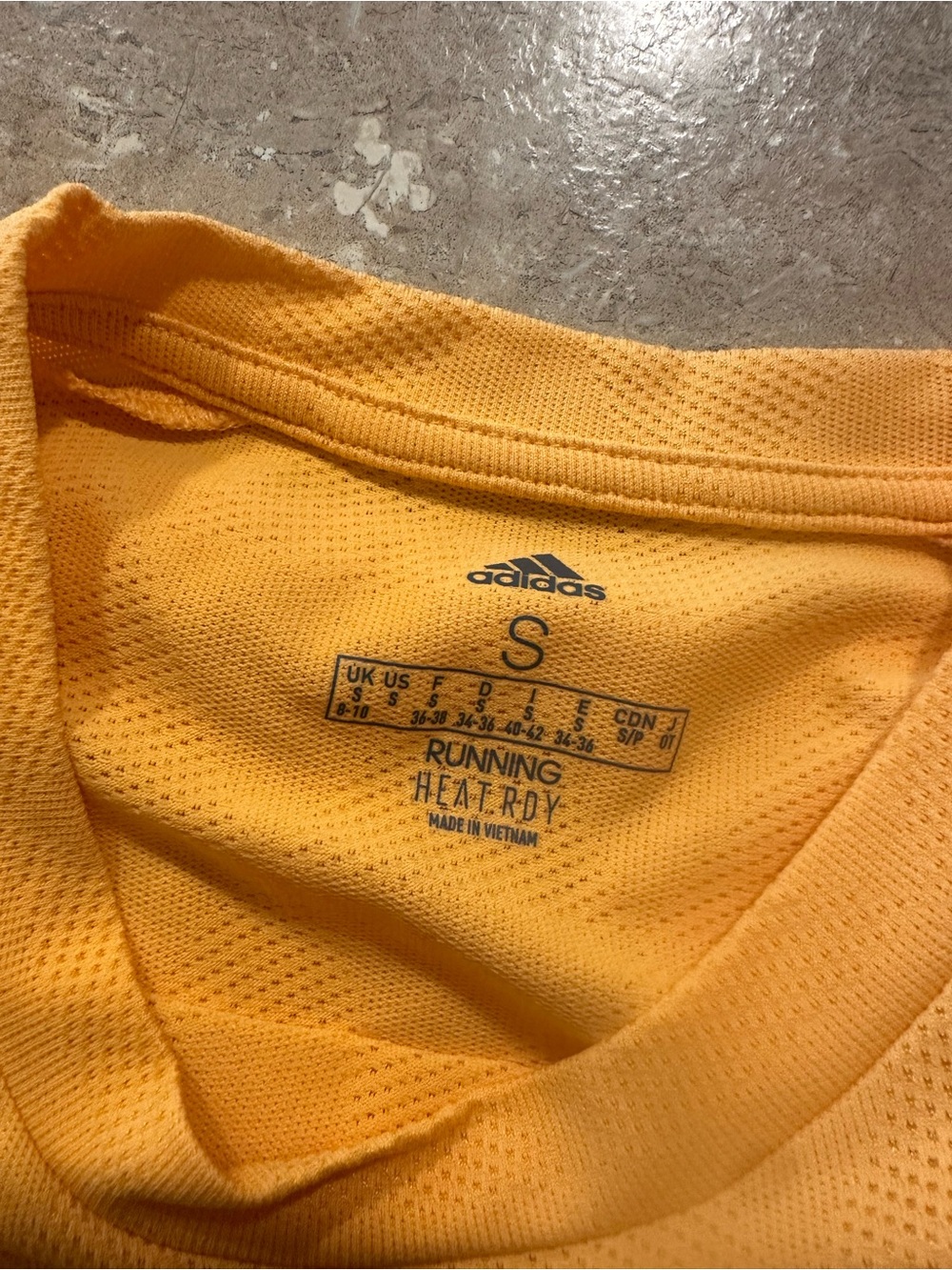 adidas Bright Orange Short Sleeve Performance Tee - Picture 4 of 5